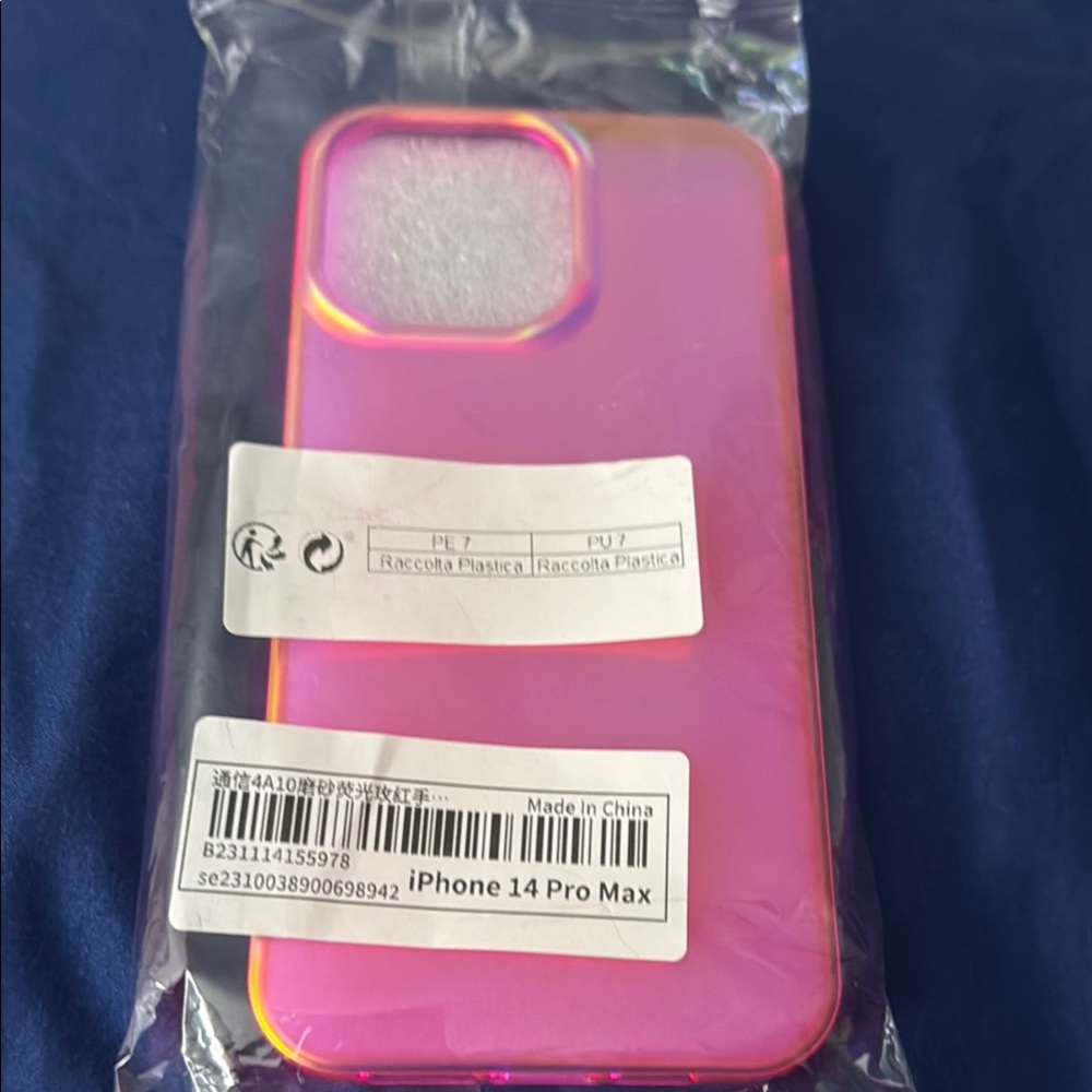 Pink iridescent IPhone 14 Pro Max case